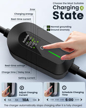 Load image into Gallery viewer, EzGoGo EV Charger Cable Type 2 to 3 Pin Plug 32.81Ft/10M Electric Car Charger 3kW, [6/8/10/13A] Type 2 Charging Cable 3 Pin EV Charger IP65 Advanced Protection Suitable for EVs &amp; PHEVs