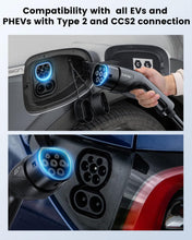 Load image into Gallery viewer, EzGoGo EV Charger Cable Type 2 to 3 Pin Plug 32.81Ft/10M Electric Car Charger 3kW, [6/8/10/13A] Type 2 Charging Cable 3 Pin EV Charger IP65 Advanced Protection Suitable for EVs &amp; PHEVs