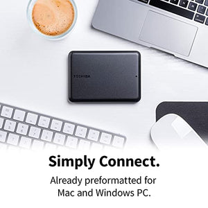 Toshiba Canvio Partner 1TB Portable 2.5" External HDD, USB 3.2 Gen 1, Mac and Windows Compatible, USB Powered