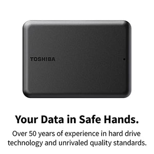 Toshiba Canvio Partner 1TB Portable 2.5" External HDD, USB 3.2 Gen 1, Mac and Windows Compatible, USB Powered