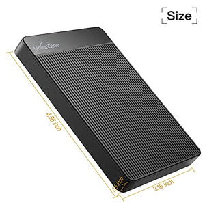 UnionSine Portable External Hard Drive 1TB Ultra Slim USB 3.0 HDD Storage Compatible for PC,Mac, Laptop, Xbox, Xbox one, PS4(Black) HD2510