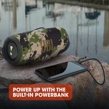 Load image into Gallery viewer, JBL Charge 5 - Portable Bluetooth Speaker with deep bass, IP67 waterproof and dustproof, 20 hours of playtime, built-in powerbank, in camo