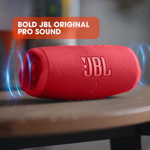 Load image into Gallery viewer, JBL Charge 5 - Portable Bluetooth Speaker with deep bass, IP67 waterproof and dustproof, 20 hours of playtime, built-in powerbank, in red