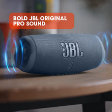 Load image into Gallery viewer, JBL Charge 5 - Portable Bluetooth Speaker with deep bass, IP67 waterproof and dustproof, 20 hours of playtime, built-in powerbank, in blue