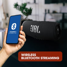 Load image into Gallery viewer, JBL Charge 5 - Portable Bluetooth Speaker with deep bass, IP67 waterproof and dustproof, 20 hours of playtime, built-in powerbank, in black