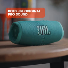 Load image into Gallery viewer, JBL Charge 5 - Portable Bluetooth Speaker with deep bass, IP67 waterproof and dustproof, 20 hours of playtime, built-in powerbank, in teal