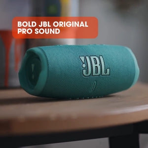 JBL Charge 5 - Portable Bluetooth Speaker with deep bass, IP67 waterproof and dustproof, 20 hours of playtime, built-in powerbank, in teal