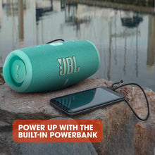 Load image into Gallery viewer, JBL Charge 5 - Portable Bluetooth Speaker with deep bass, IP67 waterproof and dustproof, 20 hours of playtime, built-in powerbank, in teal