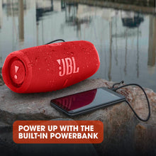 Load image into Gallery viewer, JBL Charge 5 - Portable Bluetooth Speaker with deep bass, IP67 waterproof and dustproof, 20 hours of playtime, built-in powerbank, in red