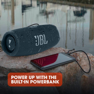 JBL Charge 5 - Portable Bluetooth Speaker with deep bass, IP67 waterproof and dustproof, 20 hours of playtime, built-in powerbank, in blue