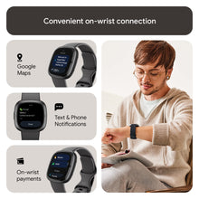 Load image into Gallery viewer, Fitbit Sense 2 Health and Fitness Smartwatch with built-in GPS, advanced health features, up to 6 days battery life - Compatible with iOS 15 or higher &amp; Android OS 9.0 or higher, Graphite Aluminium