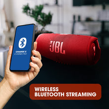 Load image into Gallery viewer, JBL Charge 5 - Portable Bluetooth Speaker with deep bass, IP67 waterproof and dustproof, 20 hours of playtime, built-in powerbank, in red