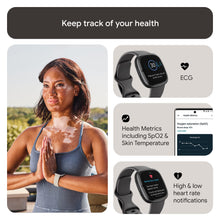 Load image into Gallery viewer, Fitbit Sense 2 Health and Fitness Smartwatch with built-in GPS, advanced health features, up to 6 days battery life - Compatible with iOS 15 or higher &amp; Android OS 9.0 or higher, Graphite Aluminium