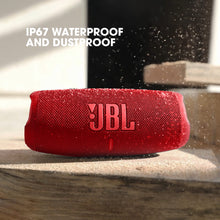 Load image into Gallery viewer, JBL Charge 5 - Portable Bluetooth Speaker with deep bass, IP67 waterproof and dustproof, 20 hours of playtime, built-in powerbank, in red