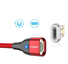 Load image into Gallery viewer, Super Strong Magnet Charging Cable Type-C - Silver Nylon